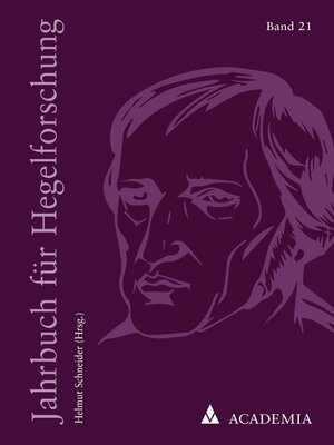 cover image of Jahrbuch für Hegelforschung
